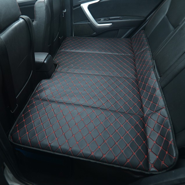 Universal Diamond Car Bed - Non-Inflatable Black and Red Stitching Luxury Leather Diamond Car Bed Mattress Stores Universal Diamond Car Bed - Non-Inflatable Black and Red Stitching Luxury Leather Diamond Car Bed Mattress Stores