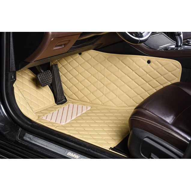 Beige Luxury Leather Diamond Car Floor Mats Stores Beige Luxury Leather Diamond Car Floor Mats Stores