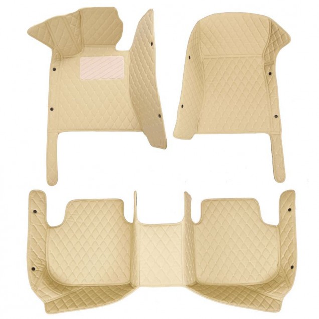 Beige Luxury Leather Diamond Car Floor Mats Stores Beige Luxury Leather Diamond Car Floor Mats Stores