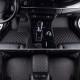 Black and Beige Stitching Luxury Leather Diamond Car Floor Mats Stores Black and Beige Stitching Luxury Leather Diamond Car Floor Mats Stores