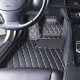 Black and Beige Stitching Luxury Leather Diamond Car Floor Mats Stores Black and Beige Stitching Luxury Leather Diamond Car Floor Mats Stores