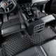 Black and Beige Stitching Luxury Leather Diamond Car Floor Mats Stores Black and Beige Stitching Luxury Leather Diamond Car Floor Mats Stores