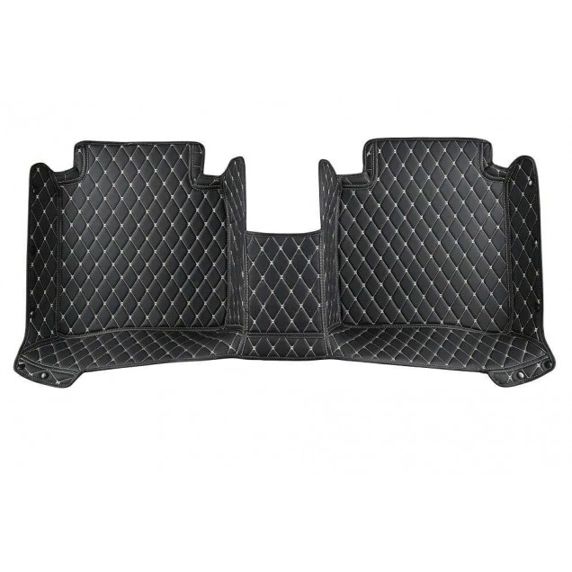 Black and Beige Stitching Luxury Leather Diamond Car Floor Mats Stores Black and Beige Stitching Luxury Leather Diamond Car Floor Mats Stores
