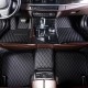 Black and Black Stitching Luxury Leather Diamond Car Floor Mats Stores Black and Black Stitching Luxury Leather Diamond Car Floor Mats Stores