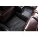 Black and Black Stitching Luxury Leather Diamond Car Floor Mats Stores Black and Black Stitching Luxury Leather Diamond Car Floor Mats Stores