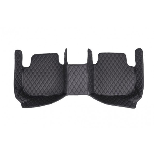 Black and Black Stitching Luxury Leather Diamond Car Floor Mats Stores Black and Black Stitching Luxury Leather Diamond Car Floor Mats Stores