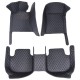 Black and Blue Stitching Luxury Leather Diamond Car Floor Mats Stores Black and Blue Stitching Luxury Leather Diamond Car Floor Mats Stores