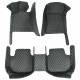 Black and Green Stitching Luxury Leather Diamond Car Mats Stores Black and Green Stitching Luxury Leather Diamond Car Mats Stores