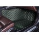 Black and Green Stitching Luxury Leather Diamond Car Mats Stores Black and Green Stitching Luxury Leather Diamond Car Mats Stores