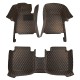 Black and Orange Stitching Luxury Leather Diamond Car Floor Mats Stores Black and Orange Stitching Luxury Leather Diamond Car Floor Mats Stores