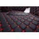 Black and Red Stitching Luxury Leather Diamond Car Floor Mats Stores Black and Red Stitching Luxury Leather Diamond Car Floor Mats Stores