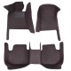 Black and Red Stitching Luxury Leather Diamond Car Floor Mats Stores Black and Red Stitching Luxury Leather Diamond Car Floor Mats Stores
