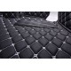 Black and White Stitching Luxury Leather Diamond Car Floor Mats Stores Black and White Stitching Luxury Leather Diamond Car Floor Mats Stores