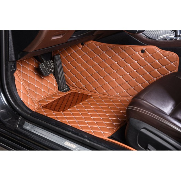 Brown Luxury Leather Diamond Car Floor Mats Stores Brown Luxury Leather Diamond Car Floor Mats Stores