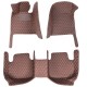 Dark Brown Luxury Leather Diamond Car Floor Mats Stores Dark Brown Luxury Leather Diamond Car Floor Mats Stores