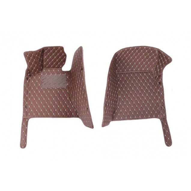 Dark Brown Luxury Leather Diamond Car Floor Mats Stores Dark Brown Luxury Leather Diamond Car Floor Mats Stores