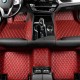 Wine Red Luxury Leather Diamond Car Floor Mats Stores Wine Red Luxury Leather Diamond Car Floor Mats Stores