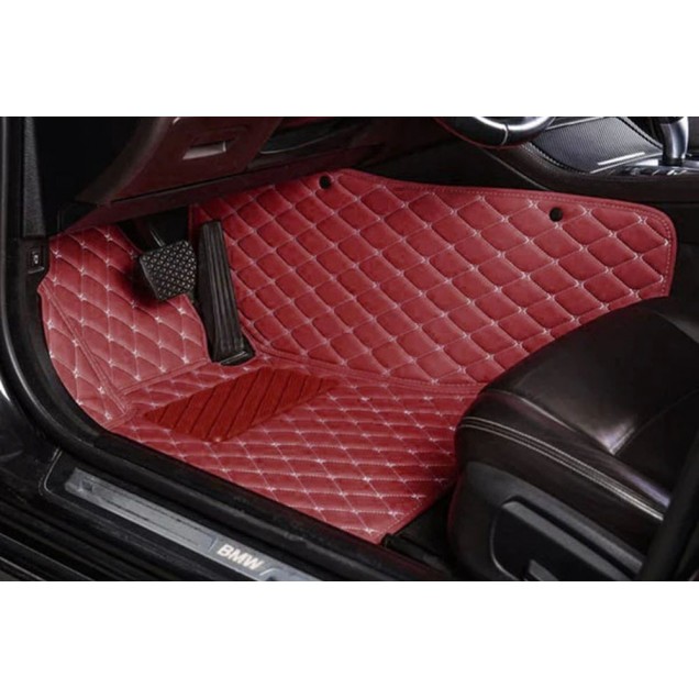 Wine Red Luxury Leather Diamond Car Floor Mats Stores Wine Red Luxury Leather Diamond Car Floor Mats Stores