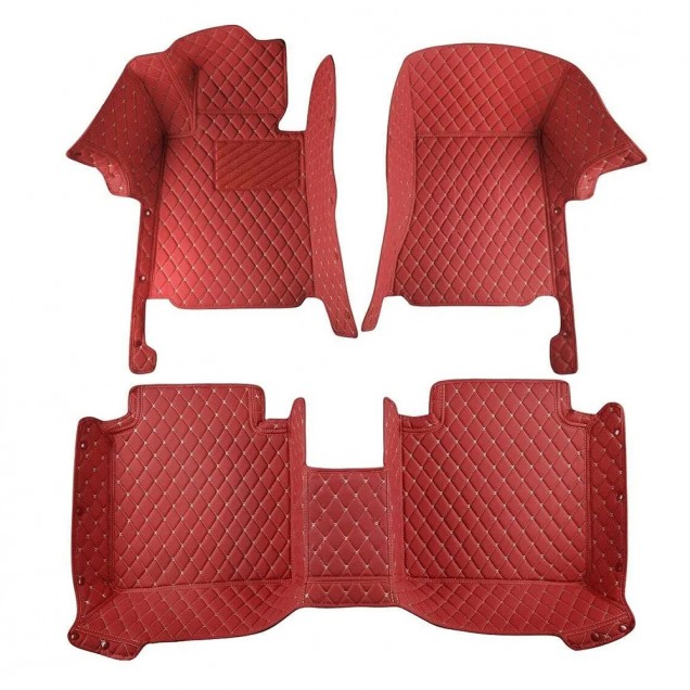Wine Red Luxury Leather Diamond Car Floor Mats Stores Wine Red Luxury Leather Diamond Car Floor Mats Stores