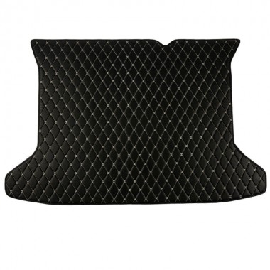 Black and Beige Stitching Luxury Leather Diamond Trunk Base Mats Stores