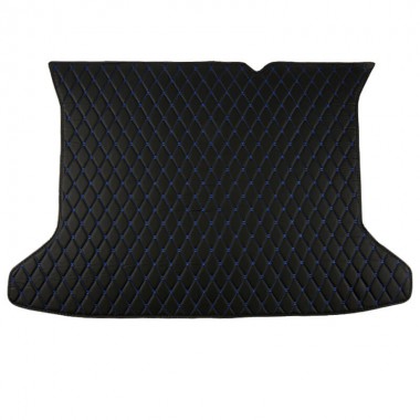 Black and Blue Stitching Luxury Leather Diamond Trunk Base Mats Stores