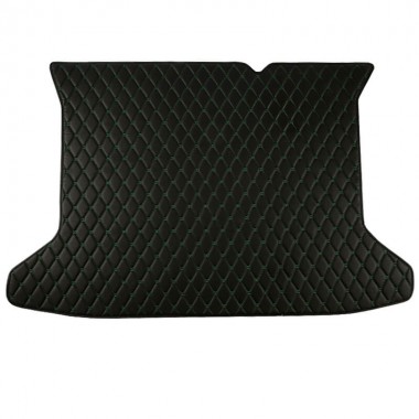 Black and Green Stitching Luxury Leather Diamond Trunk Base Mats Stores