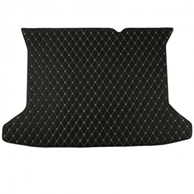 Black and White Stitching Luxury Leather Diamond Trunk Base Mats Stores