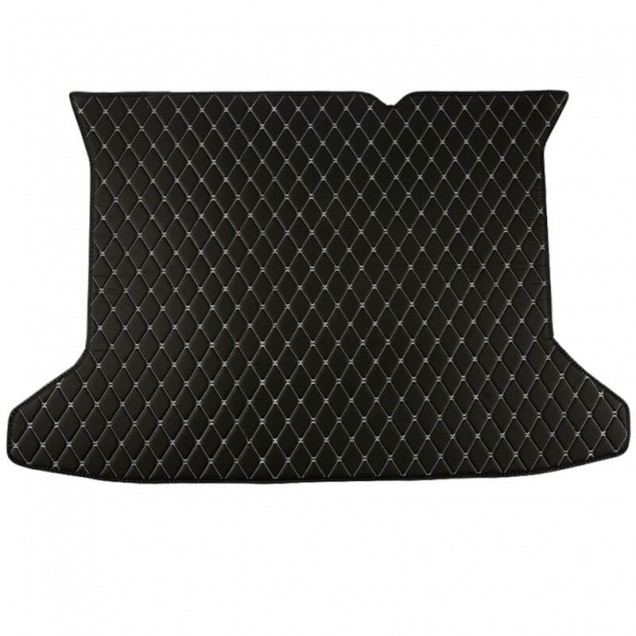 Black and White Stitching Luxury Leather Diamond Trunk Base Mats Stores