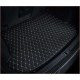 Black and White Stitching Luxury Leather Diamond Trunk Base Mats Stores