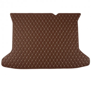 Dark Brown Luxury Leather Diamond Trunk Base Mats Stores