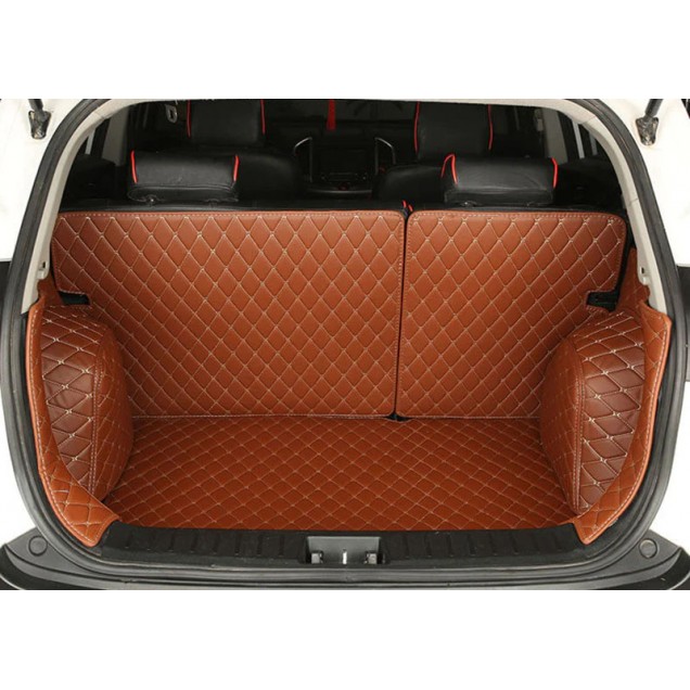 Brown Full Cover Luxury Leather Diamond Trunk Car Floor Mats Stores Brown Full Cover Luxury Leather Diamond Trunk Car Floor Mats Stores
