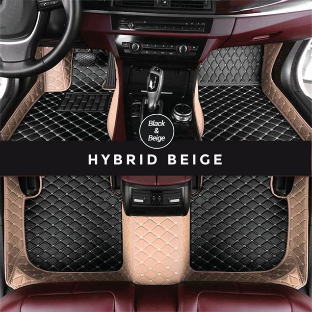 Black and Beige Hybrid Mode Premium Diamond Car Mats Stores Black and Beige Hybrid Mode Premium Diamond Car Mats Stores