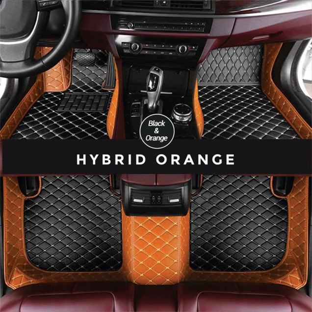 Black and Orange Hybrid Mode Premium Diamond Car Floor Mats Stores Black and Orange Hybrid Mode Premium Diamond Car Floor Mats Stores