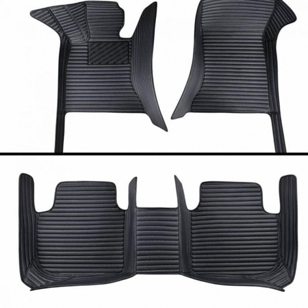 Black Luxury Leather Stripe Car Mats Stores Black Luxury Leather Stripe Car Mats Stores