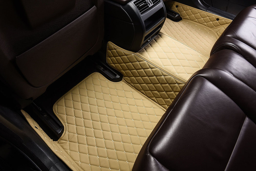 Beige Custom Diamond Car Mats Stores
