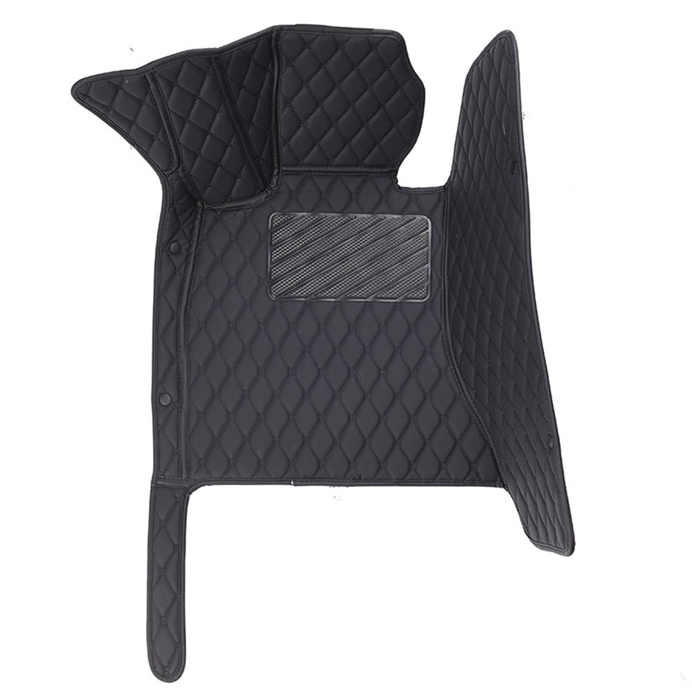 Black and Black Stitching Diamond Car Mats Stores Set