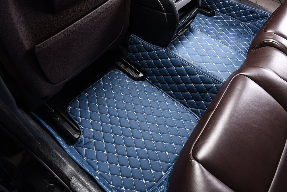 Blue Custom Diamond Car Mats Stores