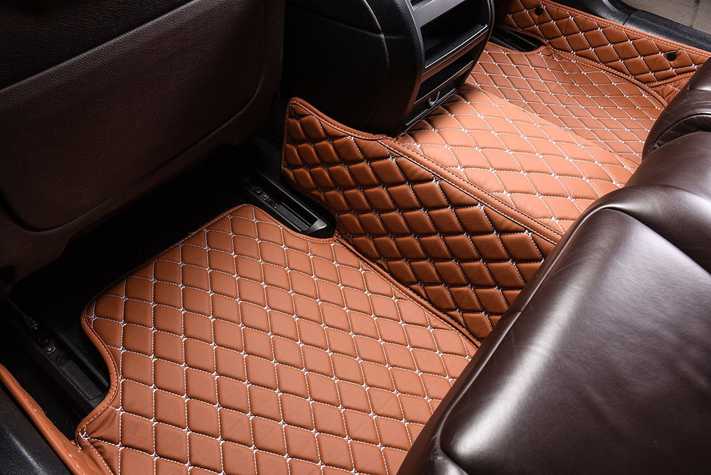 Brown Custom Diamond Car Mats Stores