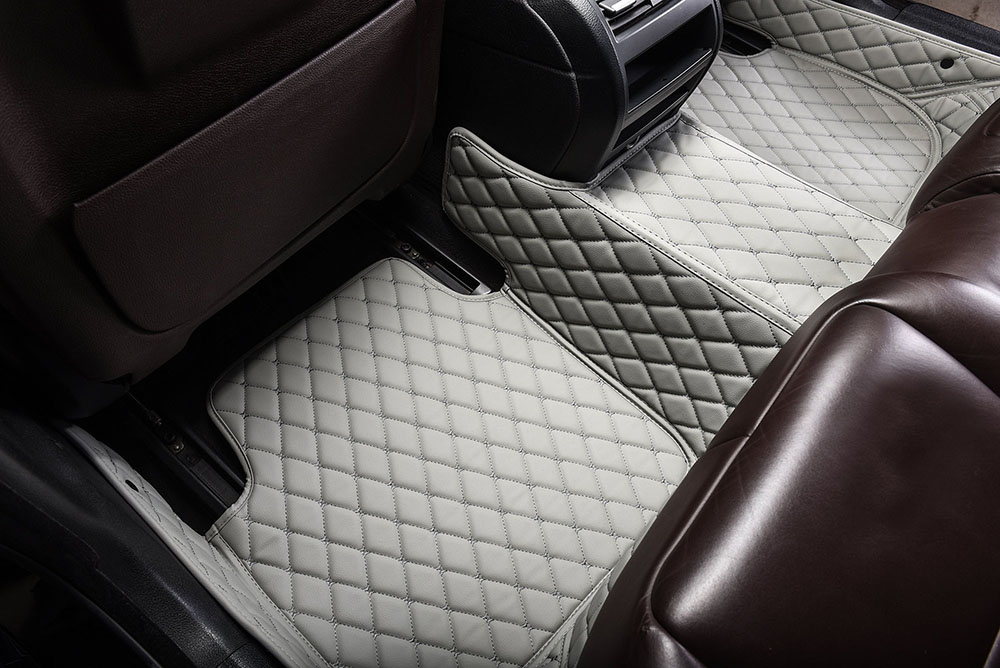 Grey Custom Diamond Car Mats Stores