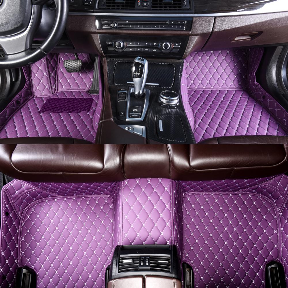 Purple Luxury Leather Diamond Car Mats Stores