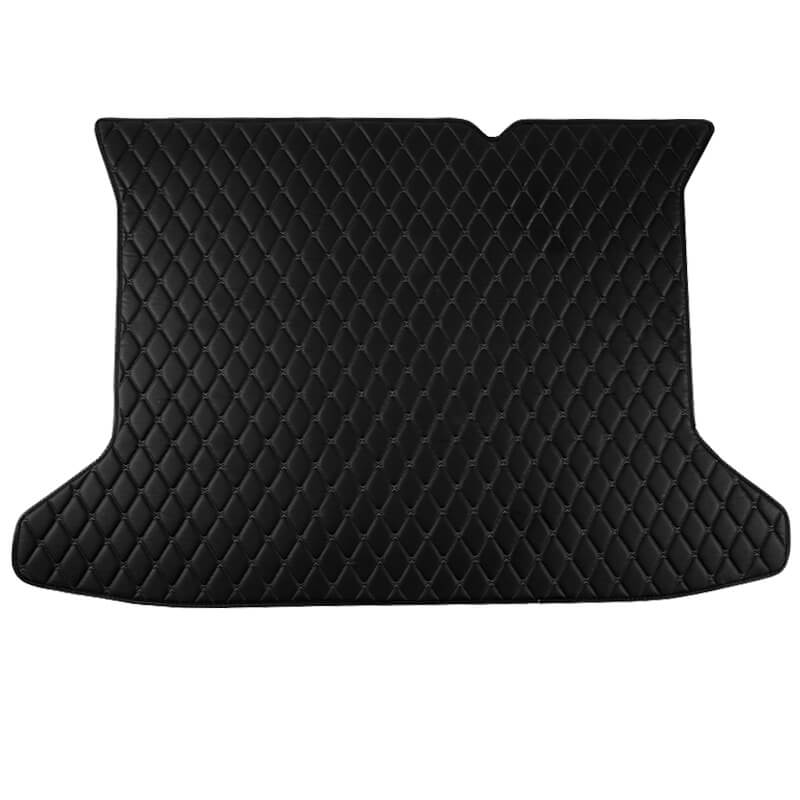 Black and Black Stitching Luxury Leather Diamond Trunk Base Mats Stores
